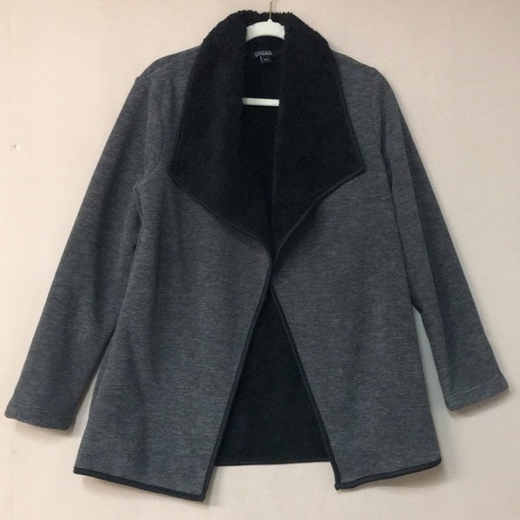Original Nicole Miller Women’s Black and Gray Open Front Cardigan. Sz M - Picture 1 of 7